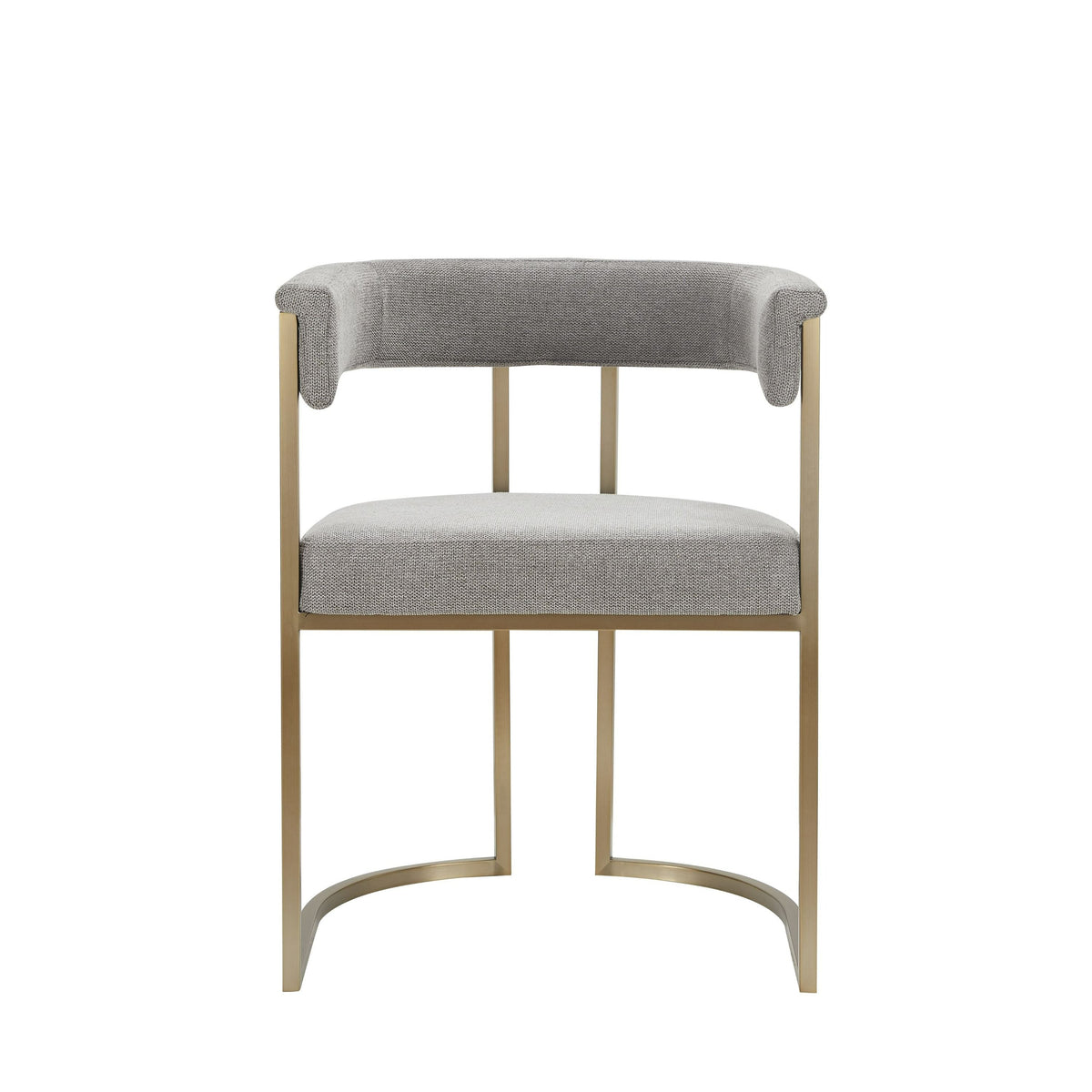 Jasmine Modern Grey Fabric & Gold Dining Chair