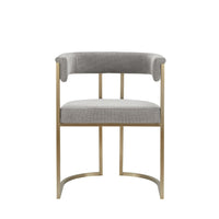 Jasmine Modern Grey Fabric & Gold Dining Chair