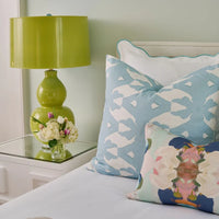 Whimsical Navy Garden Multicolour Decorative Pillow (4 Sizes Available)