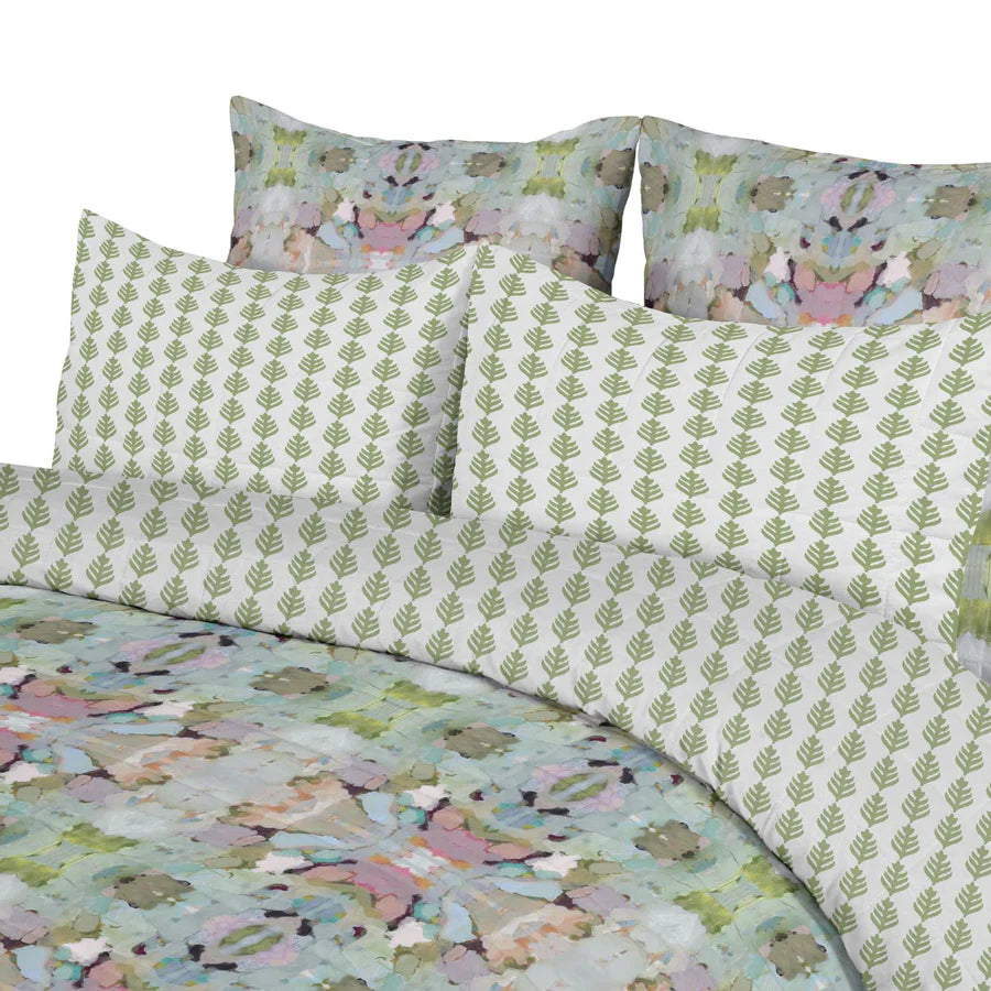 Camille Reversable Olea Twin Comforter Set (3 Piece Set)