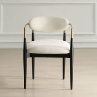Harper Off White Velvet Dining Arm Chair