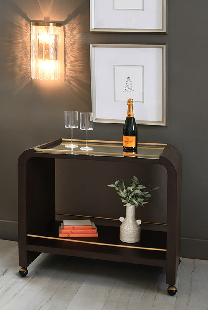 Frances Brass & Espresso Bar Cart