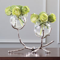 Twig 2 Vase Nickel Holder