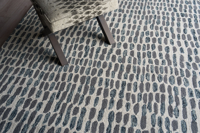 Reign Black/Grey Luxury Area Rug