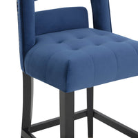 Rina Navy Performance Grade Velvet Counter Stool