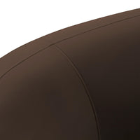 Coty 120" Chocolate Brown Velvet Curved Sofa