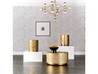 Evva Textured Brass Foil Coffee Table