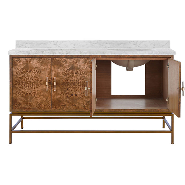 Orville 60" Burl Wood Bath Vanity