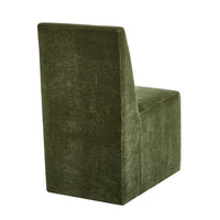 Eleanor Green Velvet With Casters Dining Chair