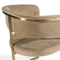 Villa Modern Brown & Gold Dining Chair