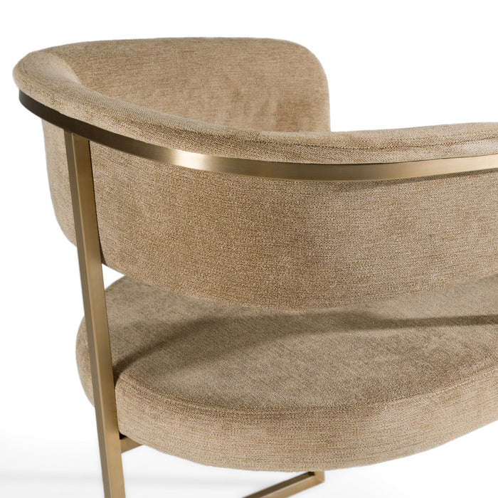 Villa Modern Brown & Gold Dining Chair