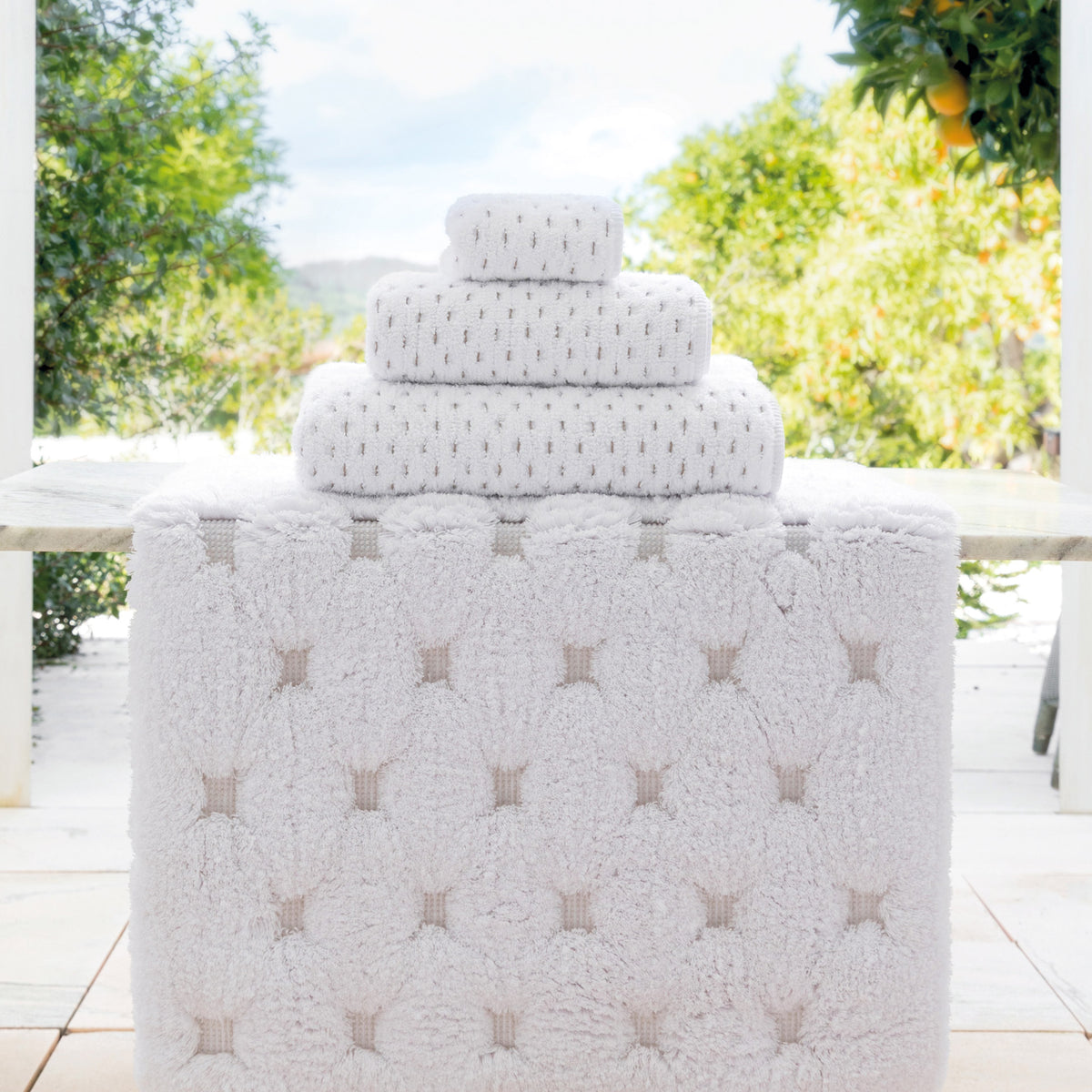 Alice Cotton Linen Luxury Bath Rug