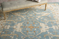 Nell Ivory/Light Blue Luxury Area Rug
