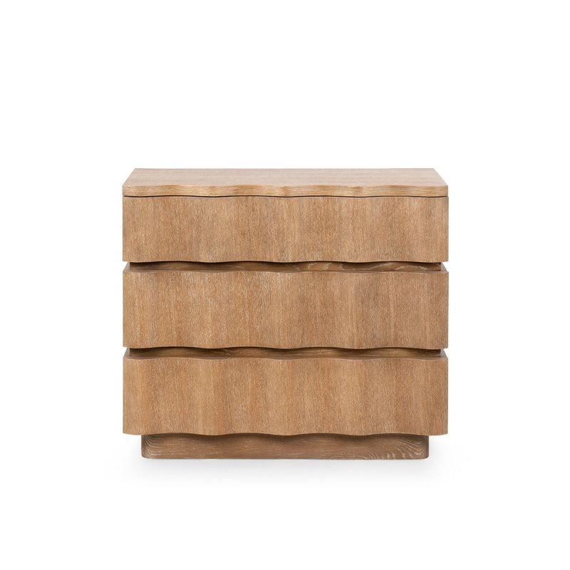 Tali Almond 3 Drawer Nightstand