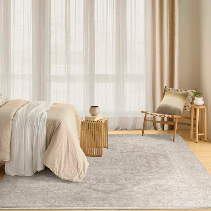 Lucienne Beige Medallion Area Rug