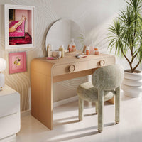 Manu Beige Nubby Performance Fabric Dining/Accent Chair