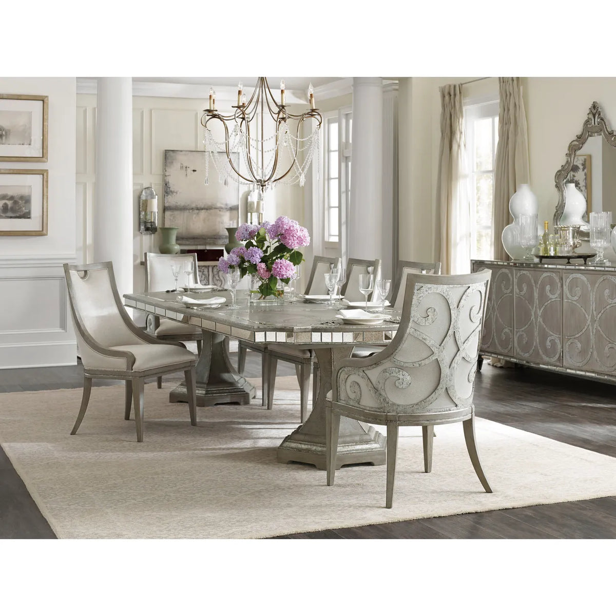 Dulce Opulent Shimmering Boucle Side Chair