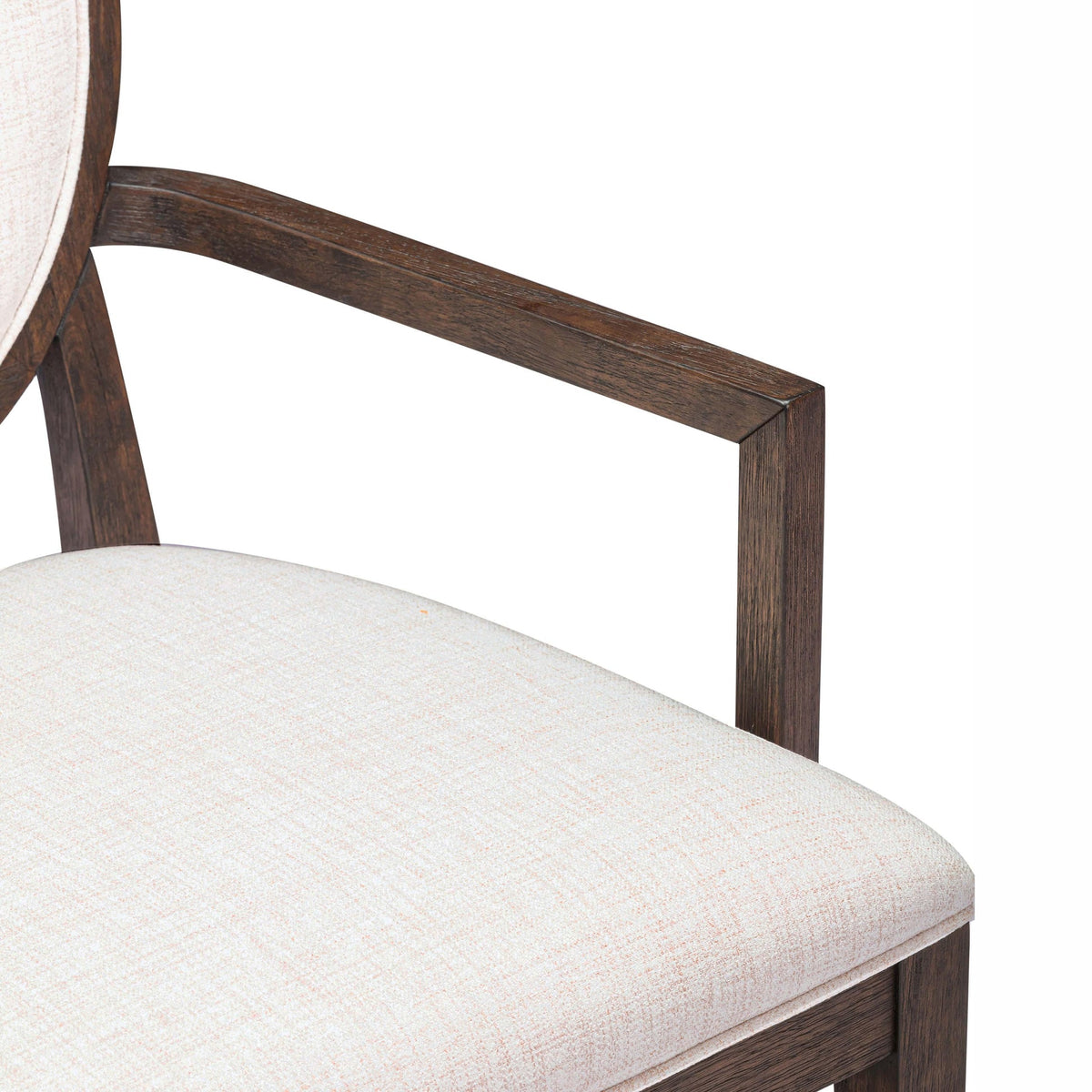 Lunaris Dark Brown and Beige Dining Armchair