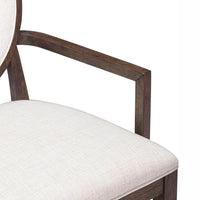 Lunaris Dark Brown and Beige Dining Armchair