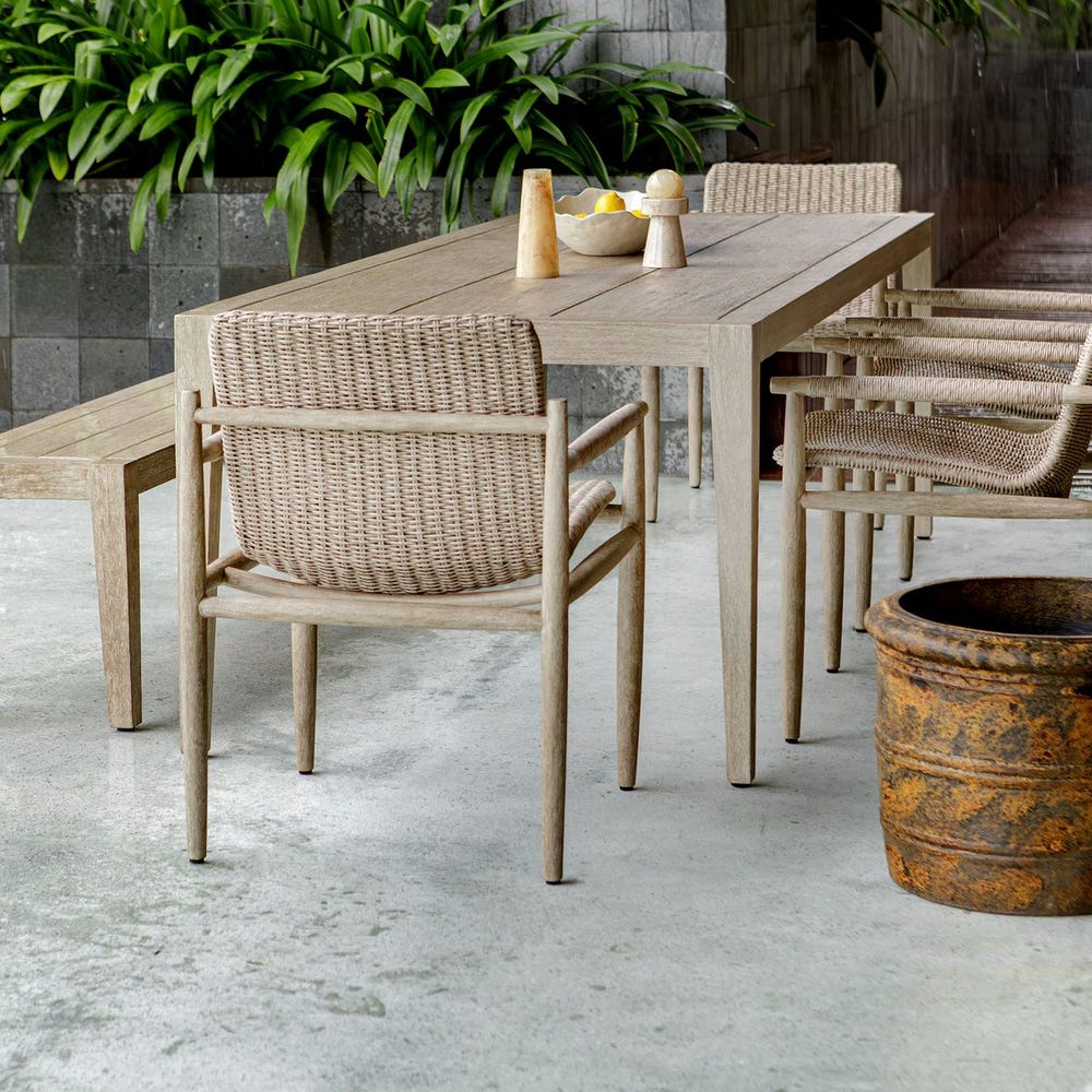 Audrey All Weather Outdoor Oatmeal Dining Chair