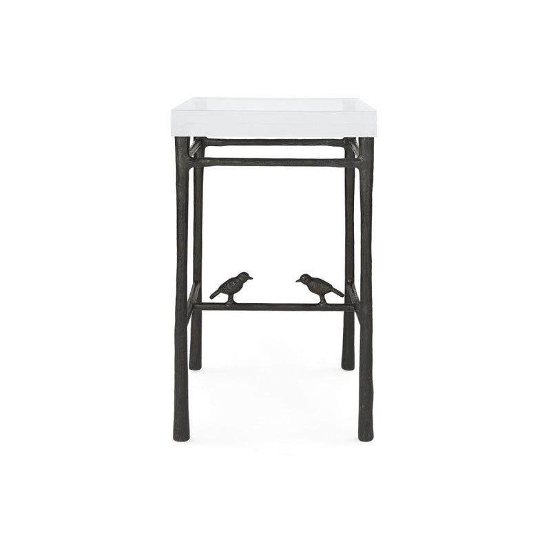 Alia Blackened Bronze & Acrylic Accent Table