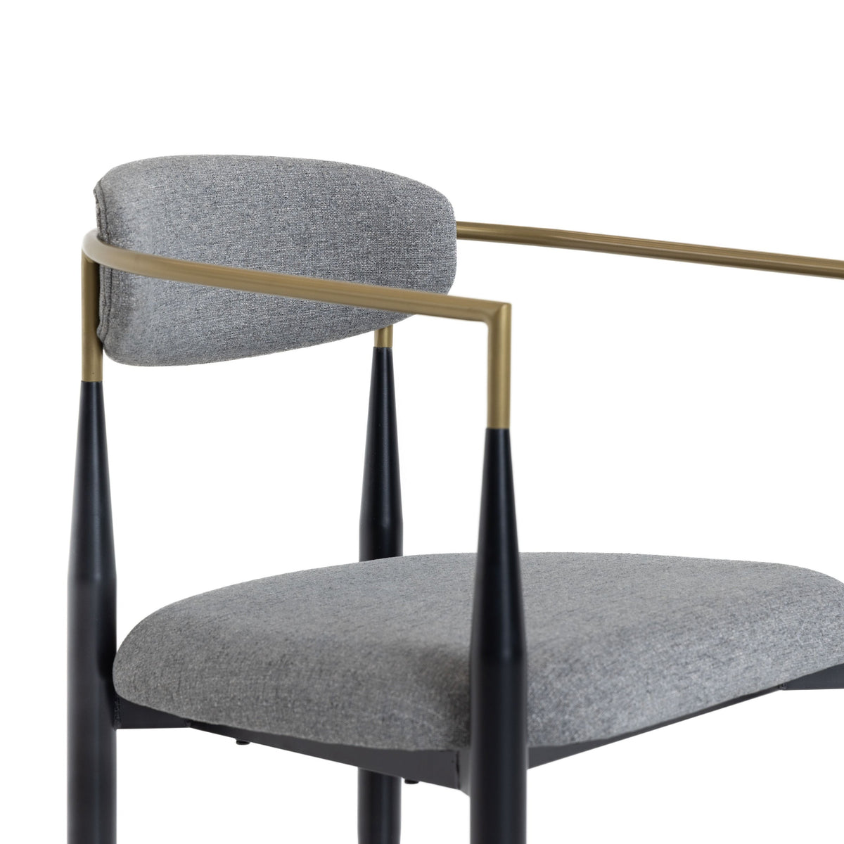 Nicole Medium Grey/Gold & Black Dining Chair