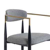 Nicole Medium Grey/Gold & Black Dining Chair