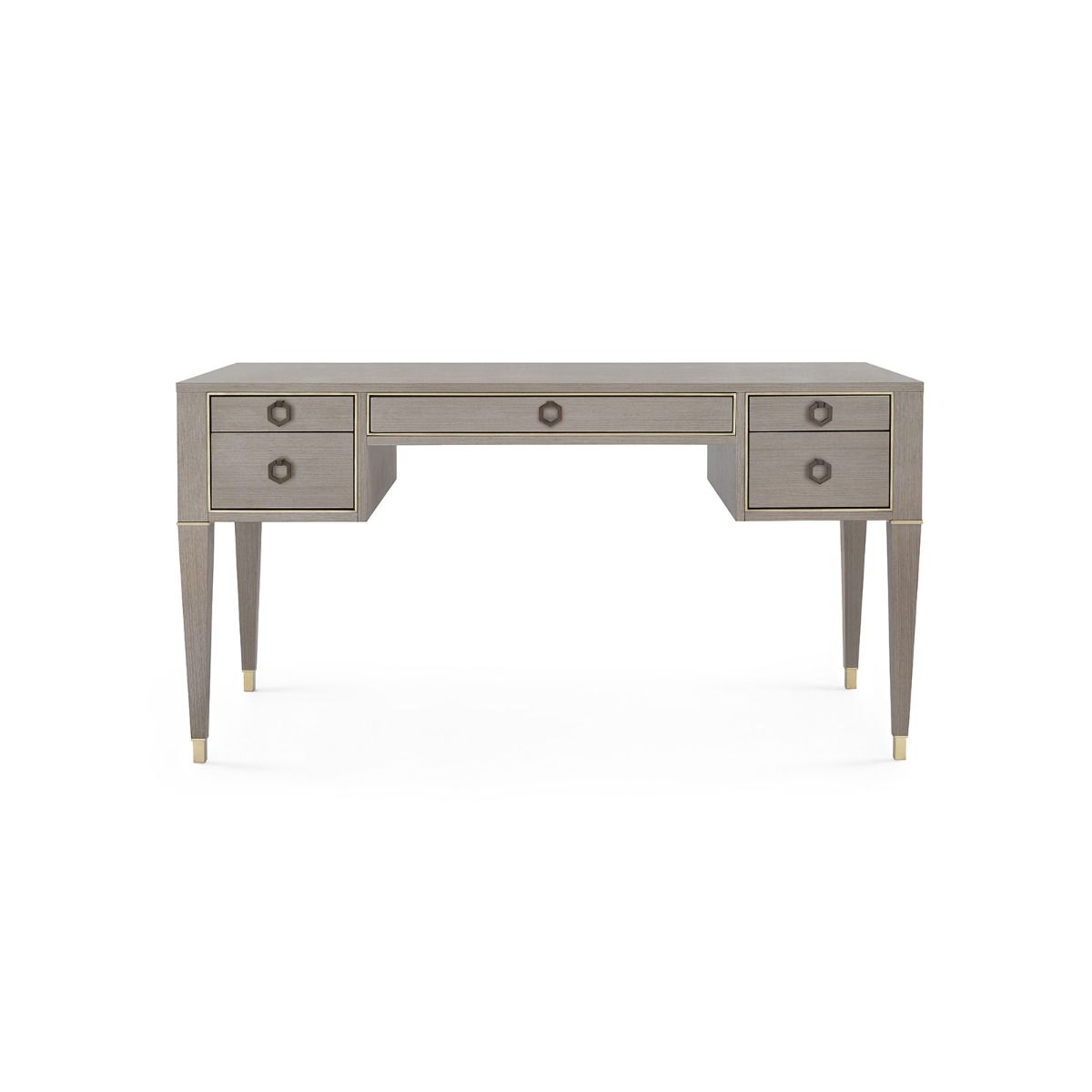 Lanna Taupe Grey and Champagne Desk