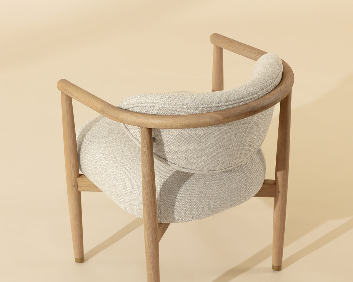 Sigrid Oatmeal Upholstered Oak Dining Chair
