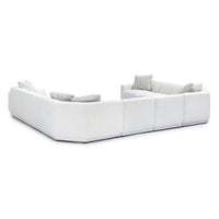 Arabella 143.2" Cream Performance Chenille Modular U-Sectional