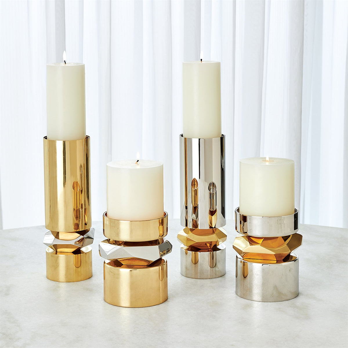 Romano Gold Candle Holders (2 Sizes Available)