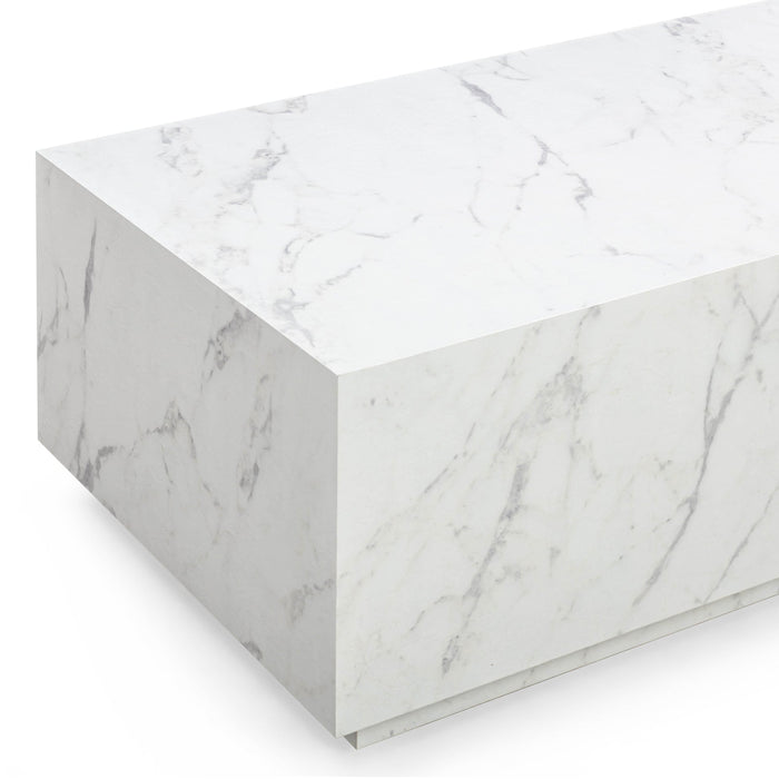 Tye White 47" Rectangular Coffee Table