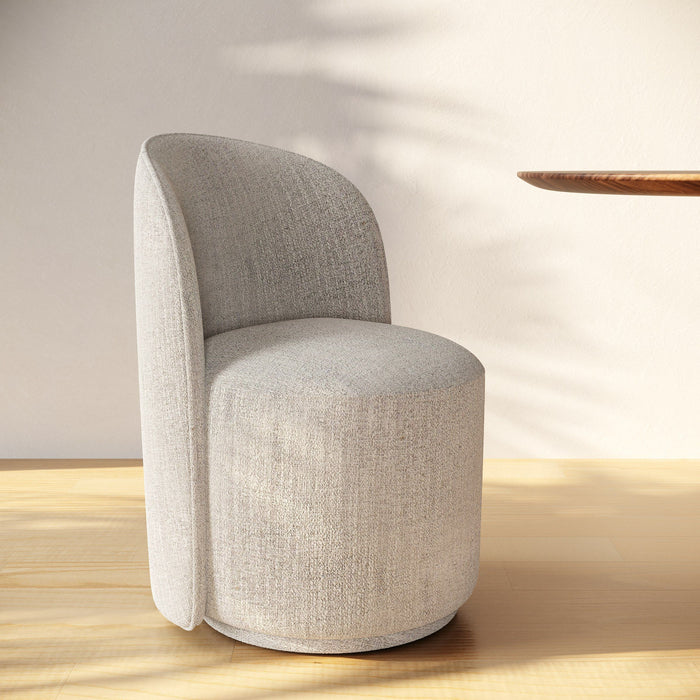 Bridget Modern Light Grey Swivel Dining Chair