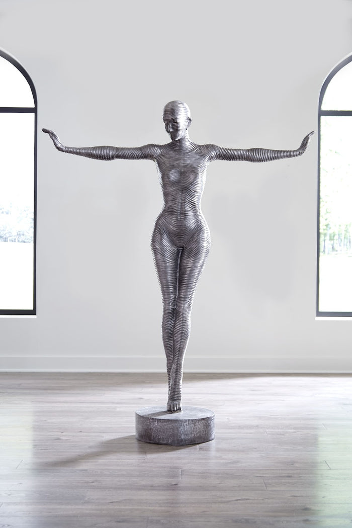 Strong Female With Outstretched Arms Aluminum Sculpture (Indoor or Outdoor)
