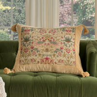 Taylor Vintage Beige Floral 20" x 26" Throw Pillow