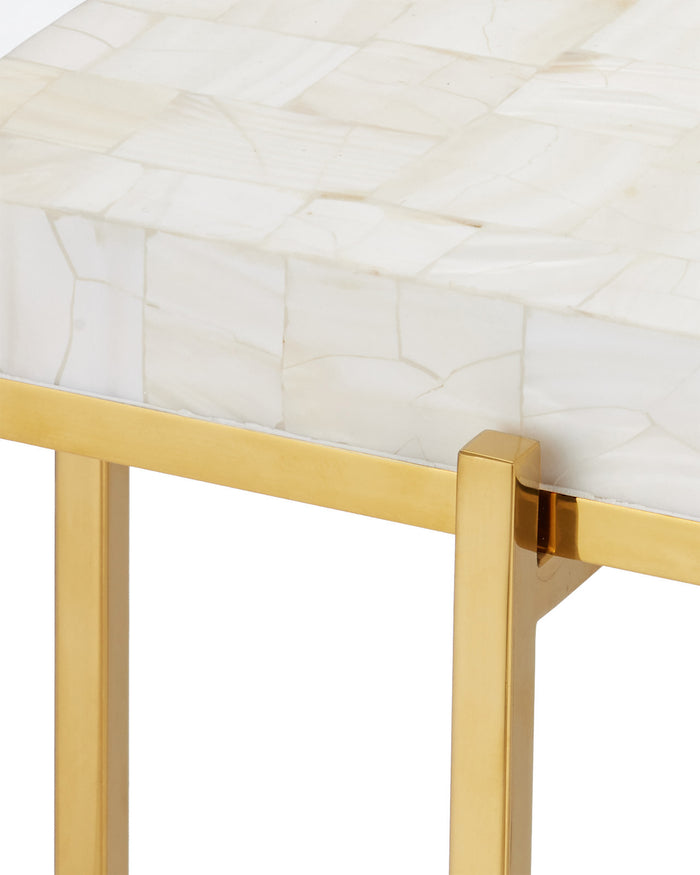 Theodora Mother of Pearl & Brass Martini Table