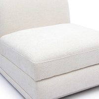 Arabella Cream Performance Chenille Modular Armless Chair