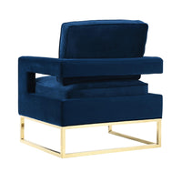 Glimer Navy Velvet Chair - Luxury Living Collection