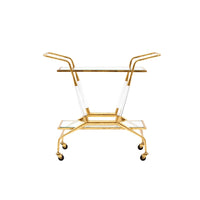 Tesai Gold & Acrylic Bar Cart