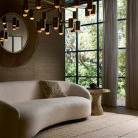 Loryn 52" Antique Brass Iron shades Chandelier