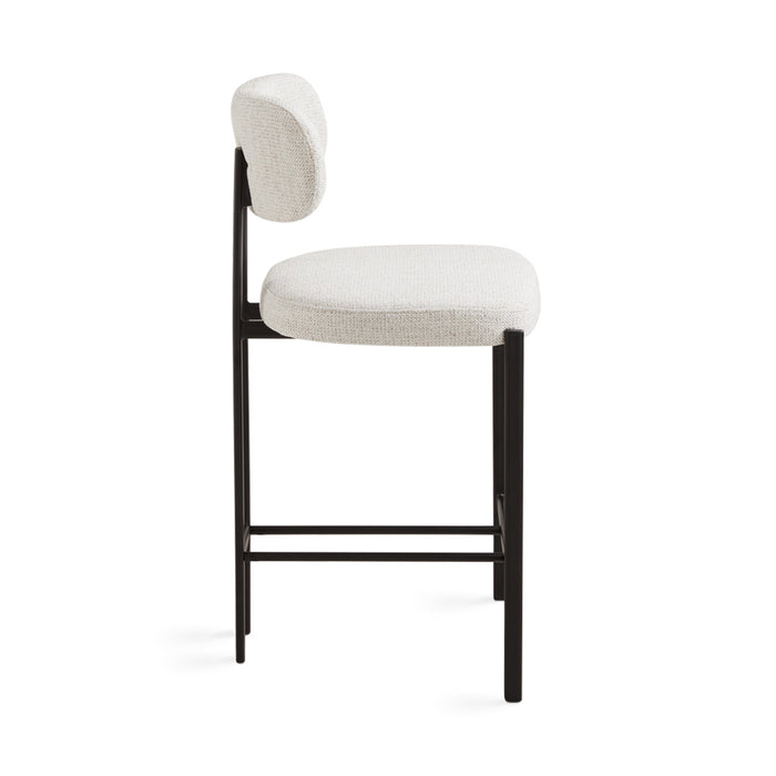 Claudia Grey Linen Counter Chair