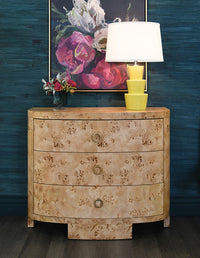 Emma 42" Burl Wood With Satin Brass Chest