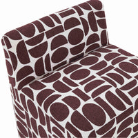 Geo Merlot Geometric Performance Jacquard Weave Stool