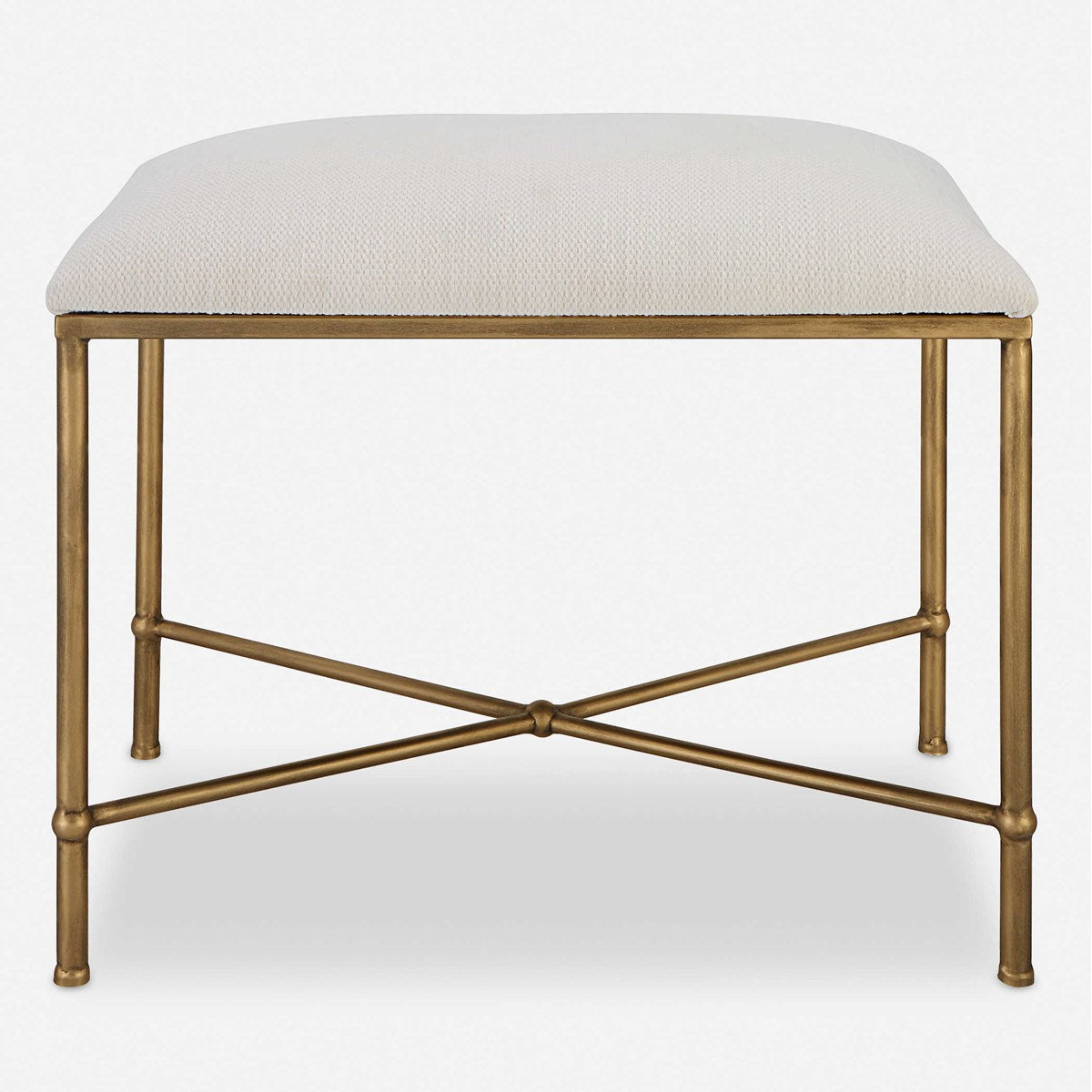 Adalee Small White & Gold Bench