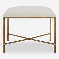 Adalee Small White & Gold Bench