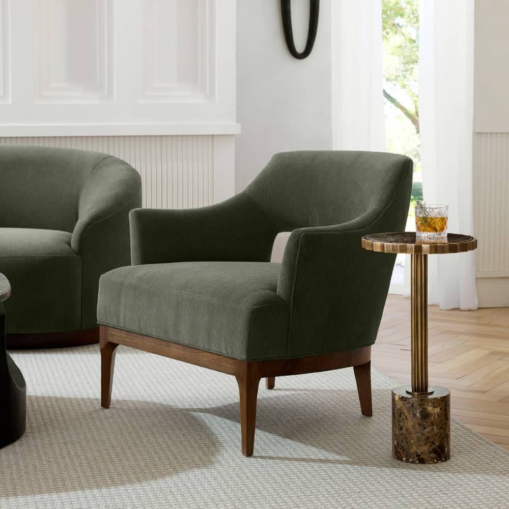 Laurette Chair Pine Performance Chenille