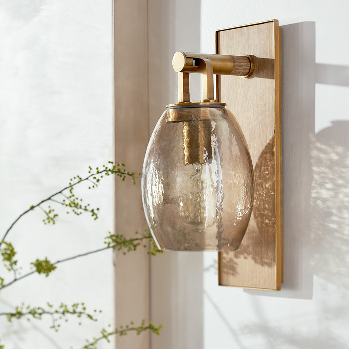 Octavia Amber & Gold Wall Sconce