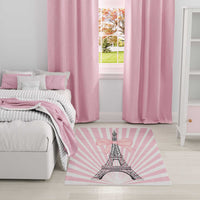 Eiffel Tower Pink Area Rug