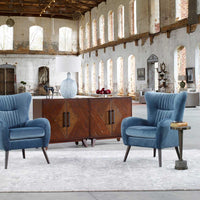 Sloane Blue Velvet Accent Chair