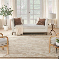 Refined Taupe Wool Area Rug